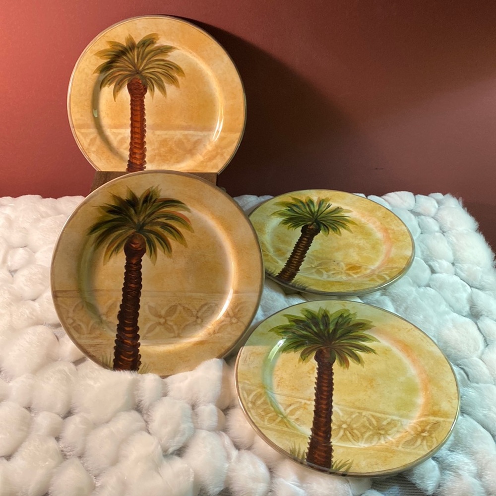 Bellagio Palm Tree Salad Plate Tabletops Unlimited  Discontinued